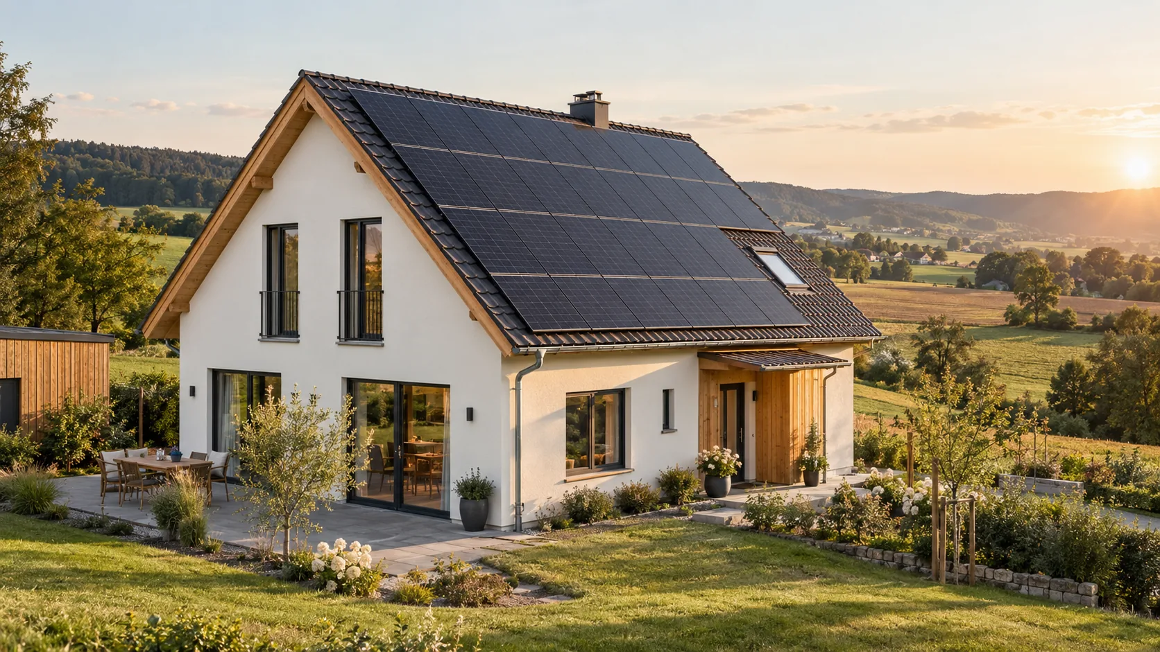 Solaranlage auf einem Dach